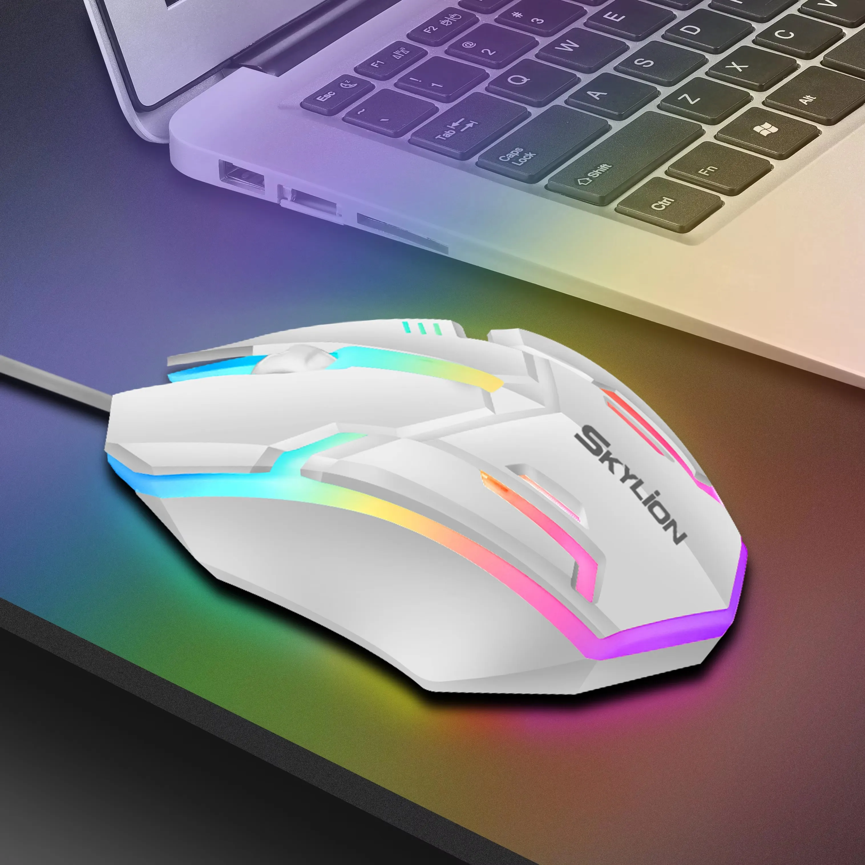 F1 verdrahtet 3 Tasten Maus bunte Beleuchtung Gaming und Büro – Bild 4