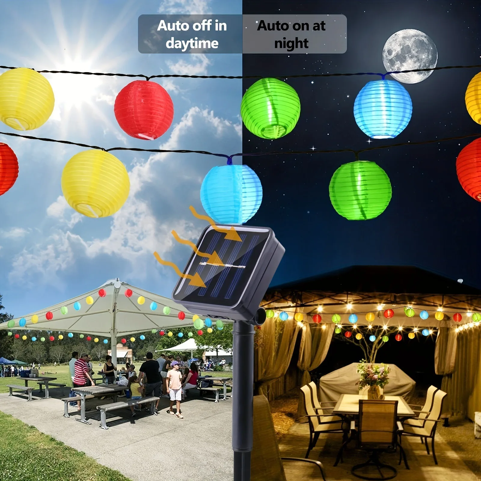 Solarlaterne-Lichterkette, wasserdicht, für den Außenbereich – Bild 3