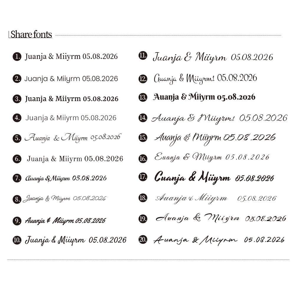 Personalisierte Hochzeitsfächerfächer, Maßgefertigte – Bild 4