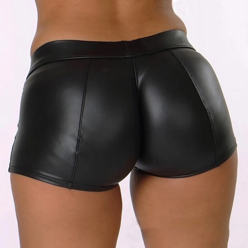 2024 sexy Damen Shorts glänzende elastische hohe Taille – Bild 3