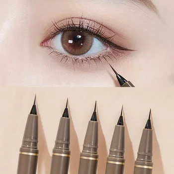 Ultradünner schwarzbrauner Eyeliner-Stift für die untere Wimpern, wasserdicht, langlebig, glatt liegend