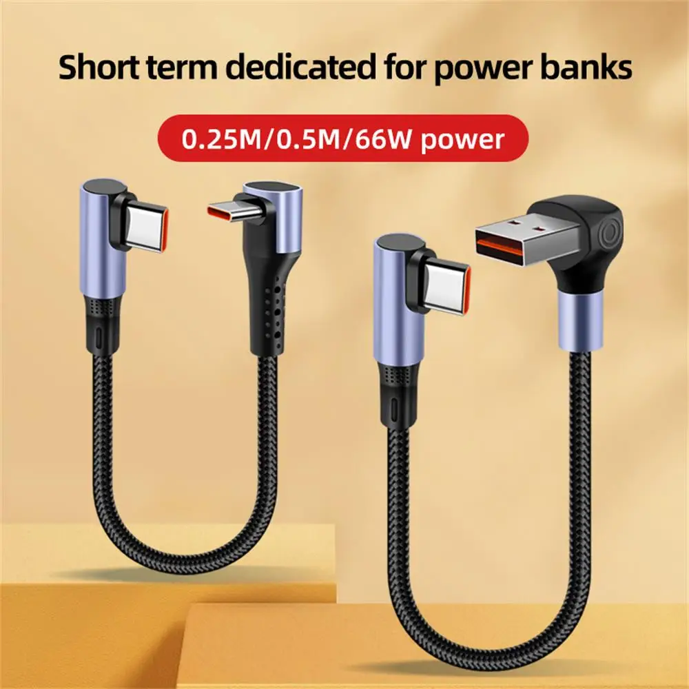 Kurzes USB-C Kabel 66 W, USB-A oder USB-C auf USB-C, ab 15 cm – Bild 6