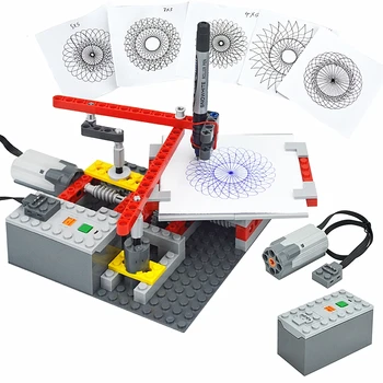 Moc 5110 Plotter Elektromotor Ziegel Zeichen maschine Modell zeichnungen technische Montage Bausteine