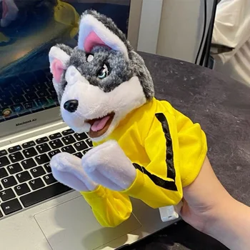 Kung-Fu-Tier-Spielzeug für Kinder: Husky-Handpuppe, Boxer-Handpuppe, Hunde-Actionfigur, interaktives Spielzeug