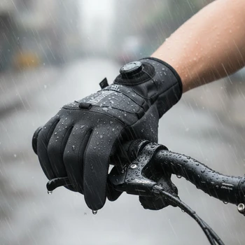 Winter-Fahrradhandschuhe, warm, wasserdicht, winddicht, Unisex, mit Touchscreen, für Outdoor-Reiten