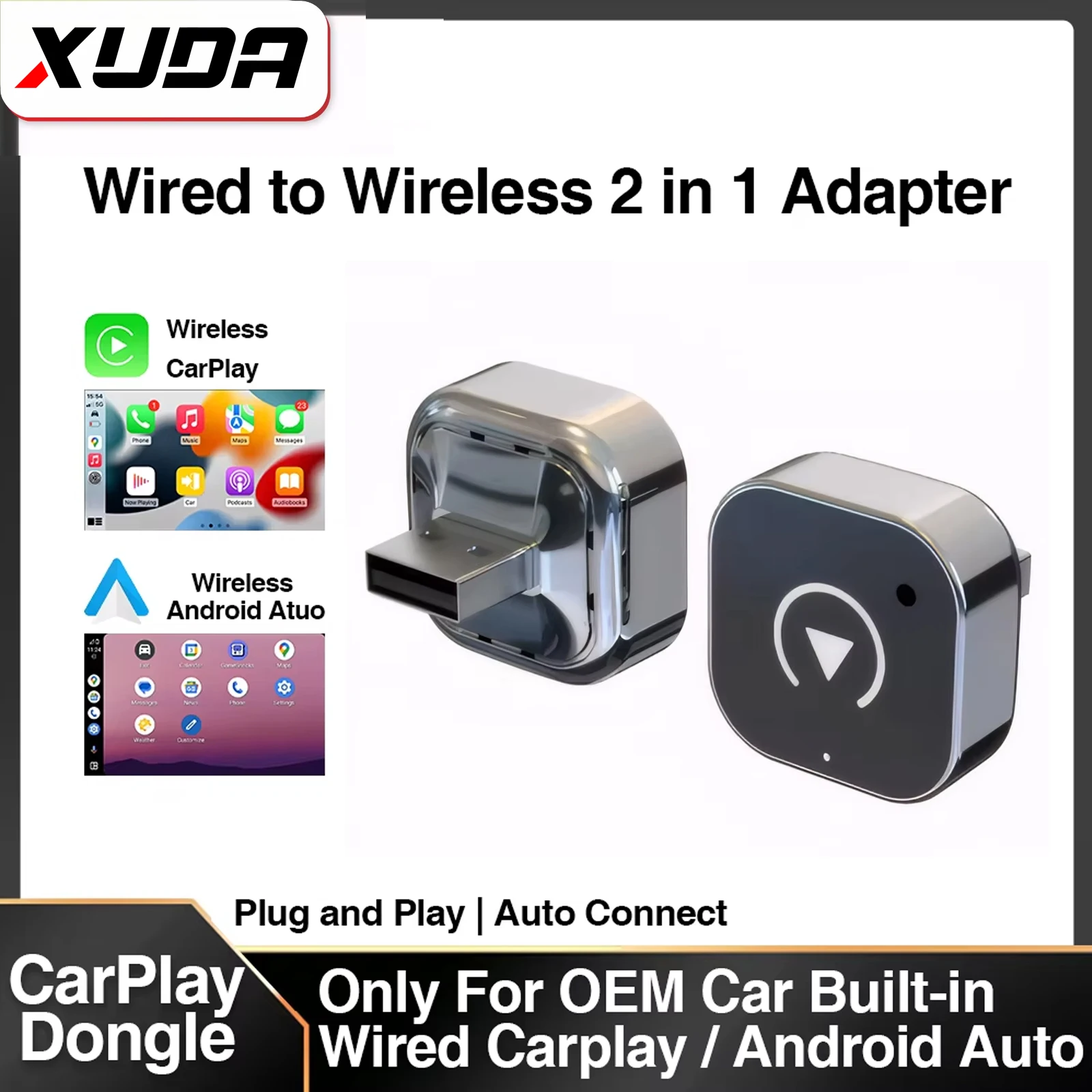Kabelloser CarPlay-Adapter für iPhone - Mini Plug & Play
