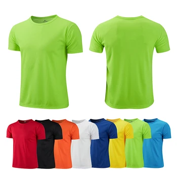 Mehrfarbiges, schnell trocknendes, kurzärmliges Sport-T-Shirt, Fitnessstudio-Trikots, Fitness-Shirt, Trainer