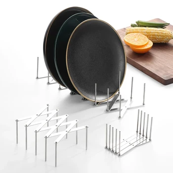 Faltbare Küche Geschirr ablauf Rack Geschirr Lagerung Organizer Tablett Platte Trocknen Regal Tassen Display