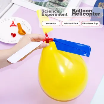 Kinder Ballon Flugzeug Outdoor Spielzeug Wissenschaft Experiment Mechanik Lehre Ballon Hubschrauber
