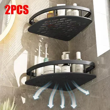 Badezimmer Nagelfreies Regal Dusche Eckregal Aluminium Shampoo Regal Dusche Versorgung Lagerung Badezimmer