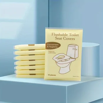 Einweg-Toilettensitzbezug, tragbar, für Reisen, Camping, Hotel, Badezimmer, Toilettenmatten, abbaubar