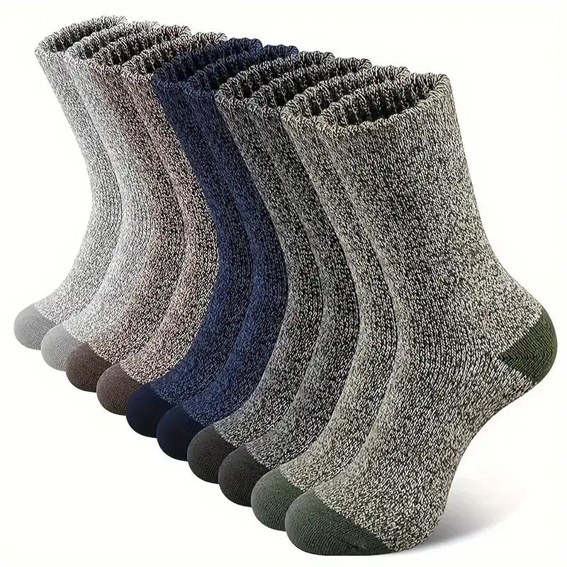 5 Paar Socken aus Merinowolle für Herren, superdicke