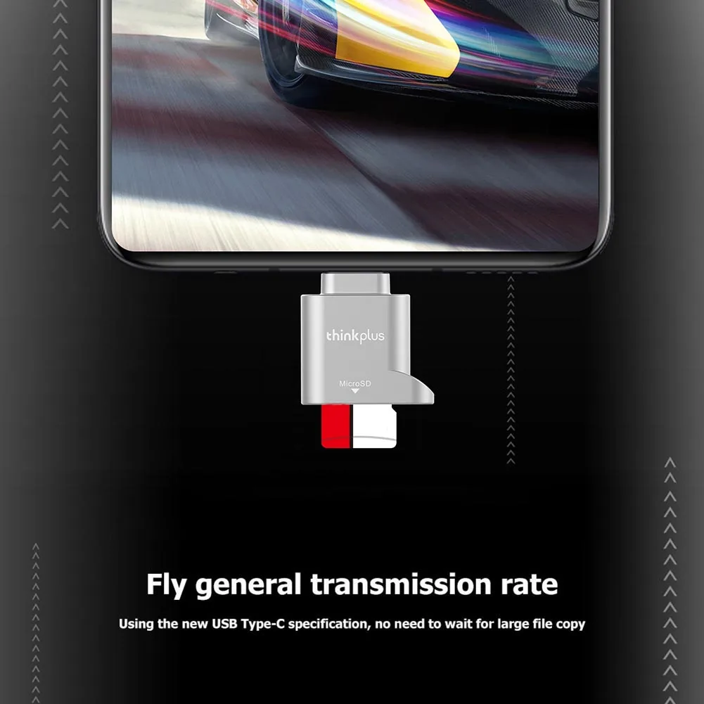 Lenovo Thinkplus USB C Typ-C Micro SD Kartenleser – Bild 3