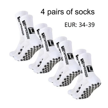 1/4/6 Paare der Größe 36-40 Kinder- und Damen-TC-Mid-Tube-Fußball-Anti-Rutsch-Socken für Sporttraining