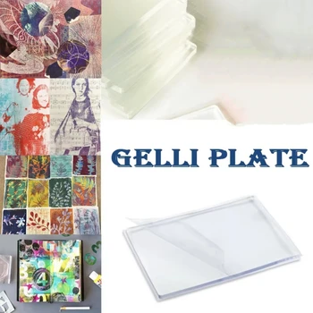 Transparente Gel Druck Platte Silikon Wiederverwendbare Gel Platte Gel Presse Einmalerei Gel Kunst Klar Platte
