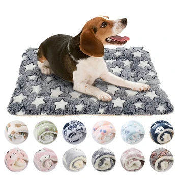 Flanell Haustier Schlafmatte Hundebett Katzenstreu Welpenbett Hundesofa Schönes Matratzenkissen für kleine