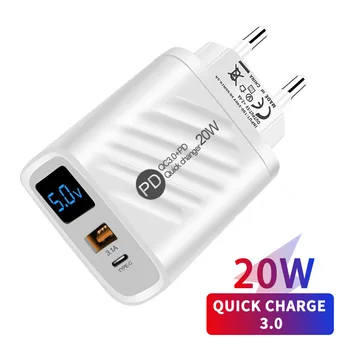 USB-Ladegerät 20 W Schnelllade-Handy-Adapter für iPhone 14 Samsung Xiaomi Huawei Quick Charge 3.0