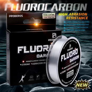 PROBEROS 100M Angelschnur mit Fluorkohlenstoffbeschichtung, 2,2 lb-29,3 lb