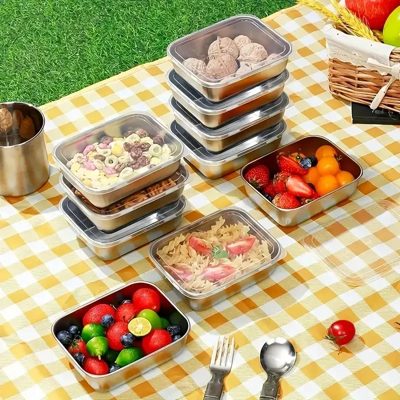 5 Stück Edelstahl-Lebensmittelaufbewahrungsboxen für die – Bild 5