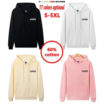 Angepasst 60% Baumwolle Hoodie Männer Mode Langarm Sweatshirts Frauen Persönlichkeit Gedruckt Streetwear Hoody