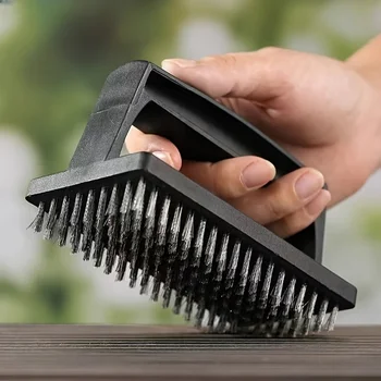 Edelstahlbürste mit langem Griff - Grill-Reinigungsbürste für Grillregale, Spieße für Küche (2 Stück)