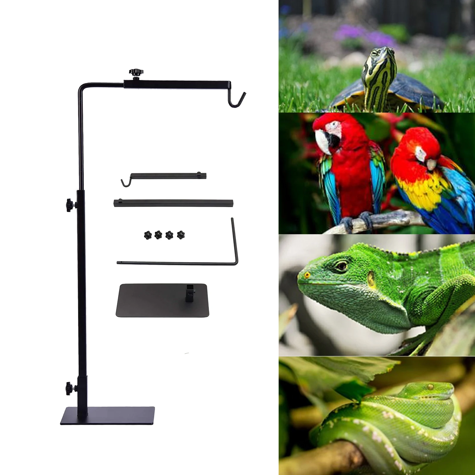 Verstellbarer Reptilien-Lichtständer, 15-25 Zoll, Geeignet