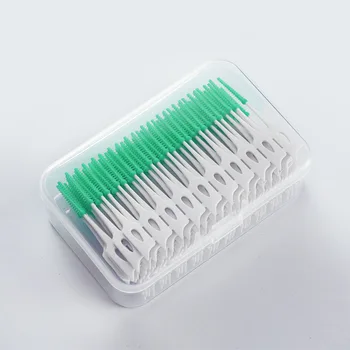 Schachtel Interdentalbürste Kieferorthopädische pinsel Reinigung Zähne Lücken Mundpflege Weichen (200 Stück)