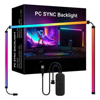 Smart Ambient TV PC Display Sync Computer Monitor Hintergrundbeleuchtung LED Streifen Licht RGB Farbe DIY