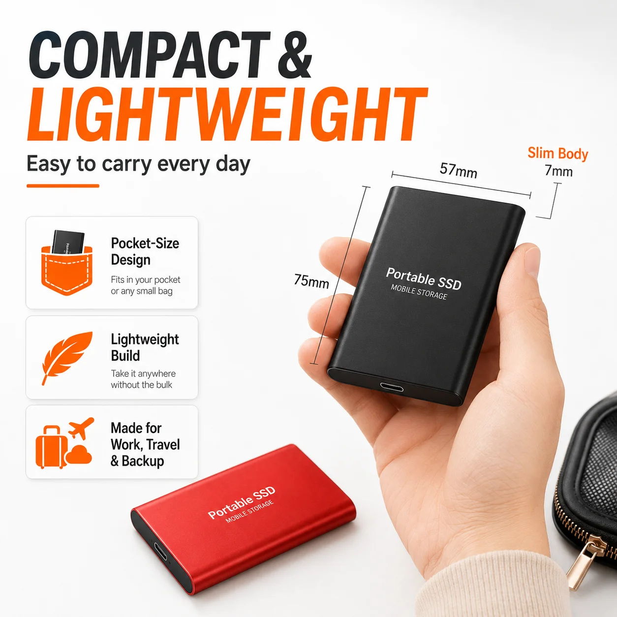 1TB Tragbare SSD 2TB Externe Festplatte USB 3.1 – Bild 6
