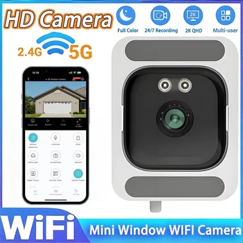 Mini-Fensterkamera ersetzt Außenkameras 2,4/5GHz WLAN-Kamera 3MP Auflösung Vollfarb-Nachtsicht durch
