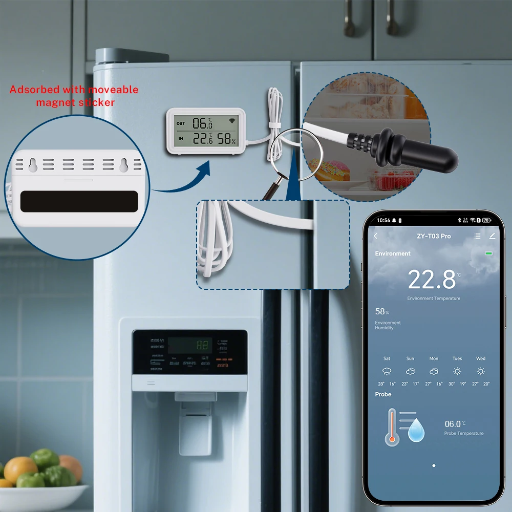 Tuya WiFi Temperatur Feuchtigkeit Sensor Mit Externe Sonde – Bild 4