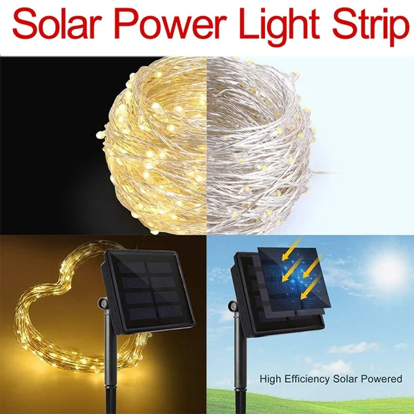 LED Solar Licht Outdoor Garten Fee String Licht Led Twinkle – Bild 2