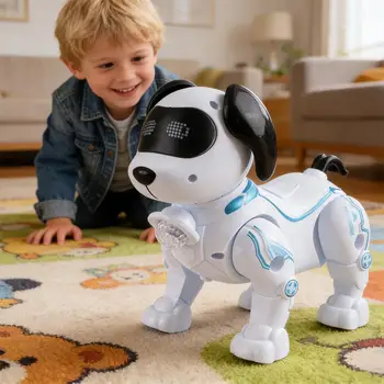 Intelligenter Musik-Roboterhund Programmierbarer Smarter Gehender Tanzender Roboter Kindergeschenk für Jungen