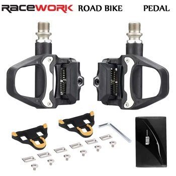 RACEWORK Rennradpedal Nylon Fahrrad-Klickpedale Fahrradlager-Klemmen Clipless-Pedal für SPD SL System