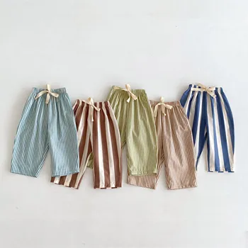 Mode Gestreifte Hosen Für kinder Kleidung Sommer Dünne Lose Beiläufige Kinder Harem Hosen Kleinkind Kostüm