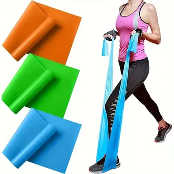 Yoga-Spannungsgürtel, elastisches Fitness-Widerstandsband für Männer und Frauen, Yoga-Stretchgürtel (3 Stück)