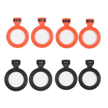 Aist Optics 1 Stück optische Brillengläser ±0,12D bis ±4,00D, Kunststoffrand, Durchmesser 26 mm