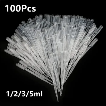 Laborausrüstung 100 Teile/los Pipette 1 ml 2 ml 3 ml 5 ml Kunststoff Einweg-Messbehälter Flüssigkeit Dropper