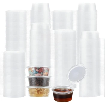 Einweg-Saucenbecher mit Deckel, auslaufsichere Verpackungsbehälter, tragbare Salatdressings, Gewürze
