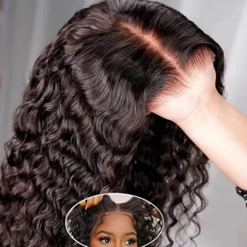 Echthaar 13x6 HD Kinky Curly Lace Frontal Perücken Tiefe Locken Brasilianische 13x4 Closure Perücken