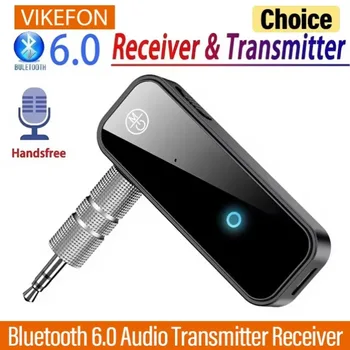 Bluetooth 6.0 Audio Wireless Adapter Empfänger Sender Freisprecheinrichtung 3,5mm AUX-Anschluss USB-Dongle