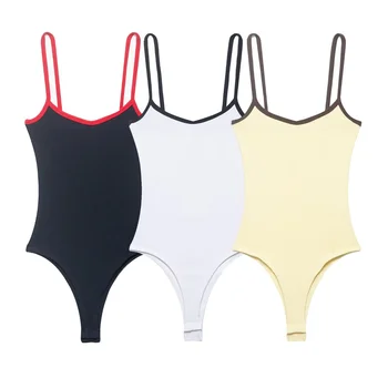 Damen-Bodysuit 2026 - Neuer modischer Frühling/Sommer-Overall mit Farbblock-Trim für Damen - Schicker
