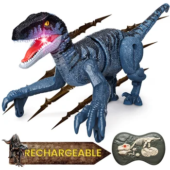 2,4GHz Ferngesteuerter Dinosaurier, Simulierter Laufender Velociraptor Roboter-Spielzeug, Elektronisches
