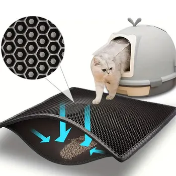 Haustier Katzenstreu Matte Wasserdichte Doppel Schicht Katzenstreu Trapping Pet Katzentoilette Matte Sauber