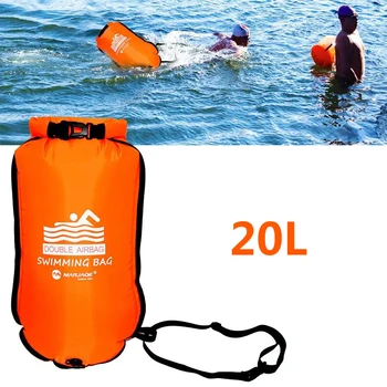20L aufblasbare offene Schwimmboje, schwimmender Schleppbeutel, doppelte AirBags, Wassersport, lebensrettende
