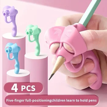 Grip Stift Corrector Set Schreiben Corrector Weiche Gummi Schreiben Haltung Grip Stift Handschrift (4 Stück)