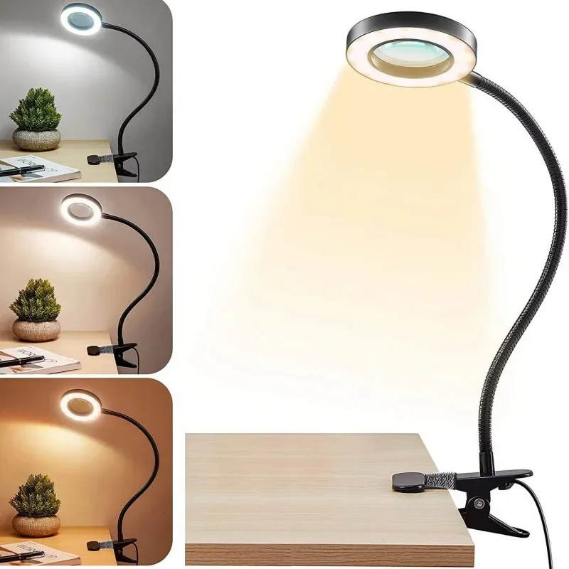 10X Clip On LED Schreibtischlampe Lupe mit Lampe Nagelstudio – Bild 6