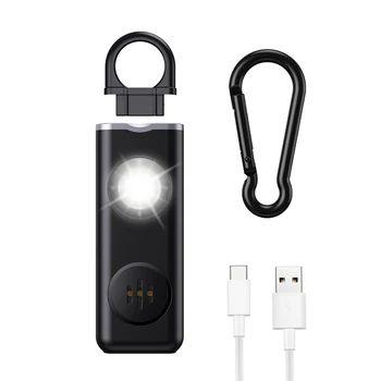 130dB Selbst Verteidigung Sirene Sicherheit Alarm für Frauen Keychain mit SOS LED Licht Persönliche Alarme