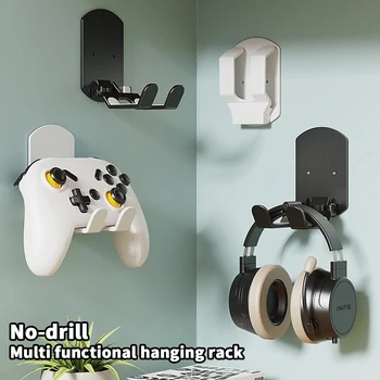 Universal Kopfhörer Ständer Klebstoff Kunststoff Wand Halterung Aufhänger Unter Schreibtisch Headset Rack