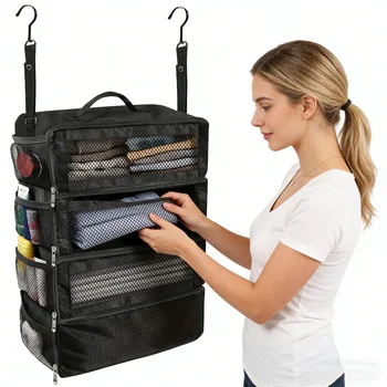 Koffer-Organizer, Reisegepäck-Organizer Tragbare Hängeregale Zusammenklappbare Hänge-Packwürfel
